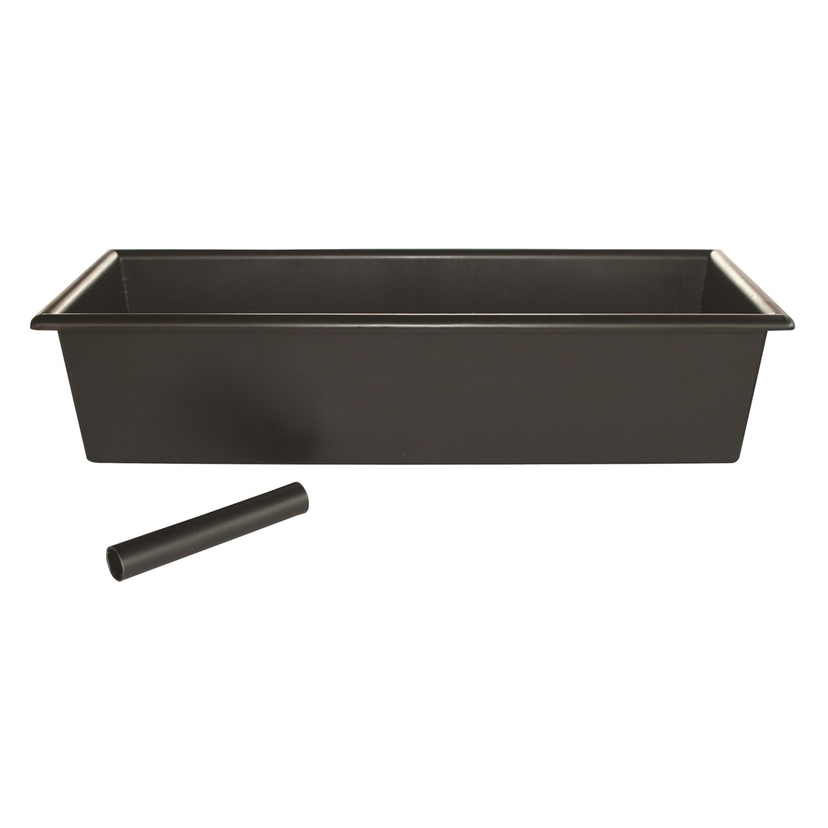Bar Maid CR-760 black rectangular drain tray with included drain tube