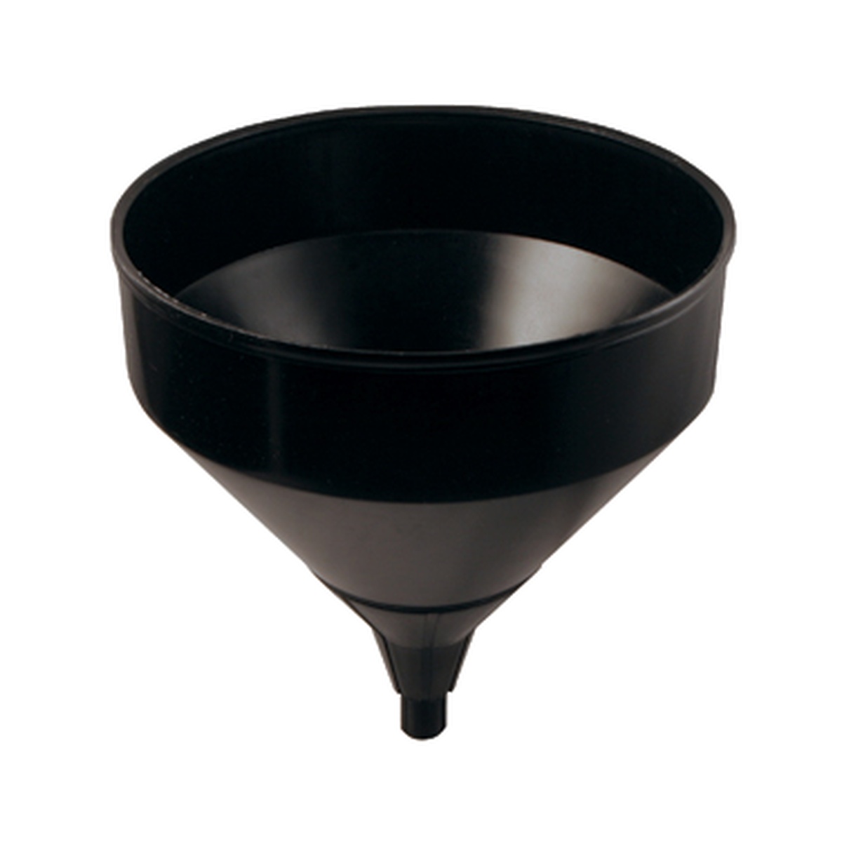 Bar Maid Glass Pro CR-804 black plastic drain funnel with wide top opening and narrow spout