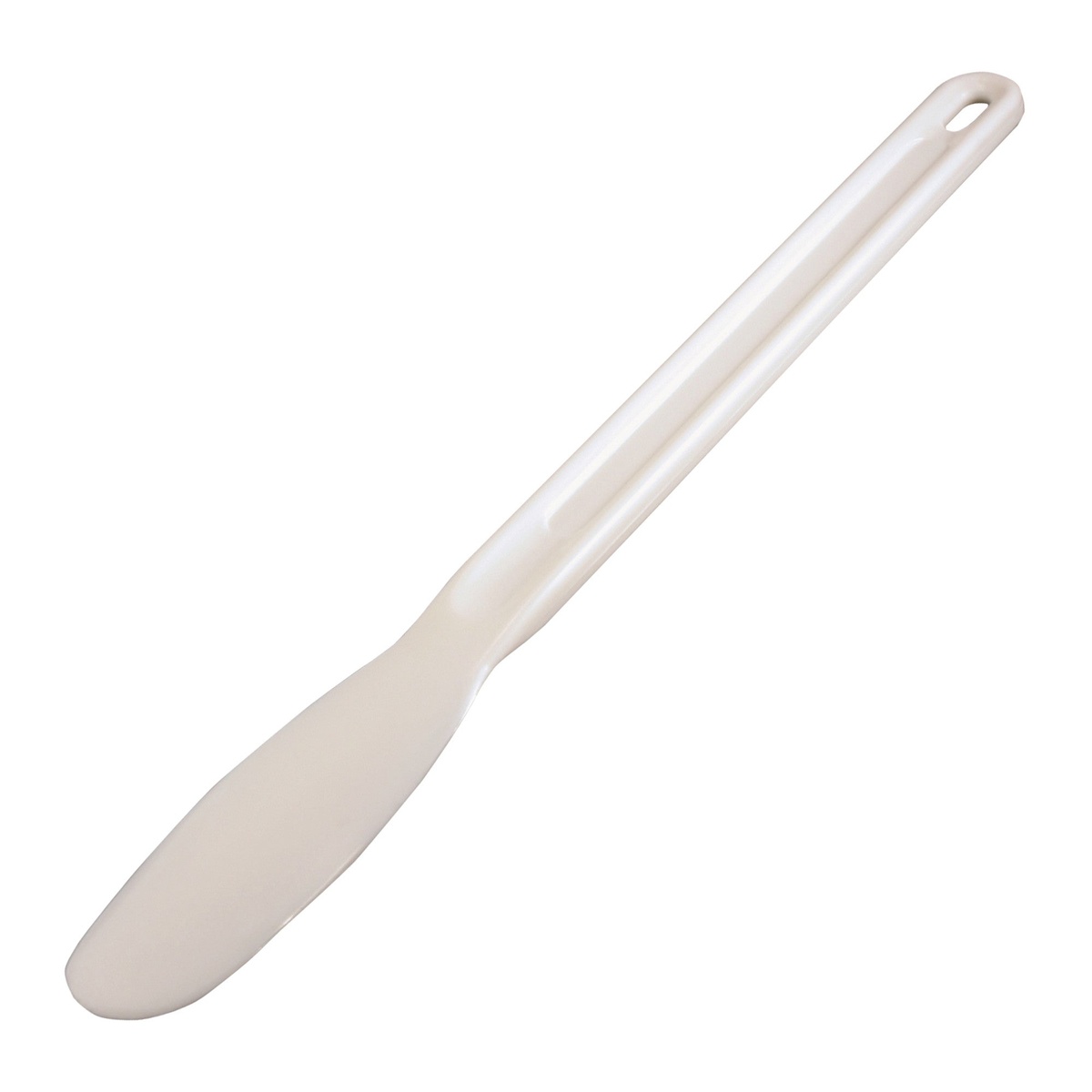 Winco CR-926 white nylon sandwich spreader with long handle and hanging hole