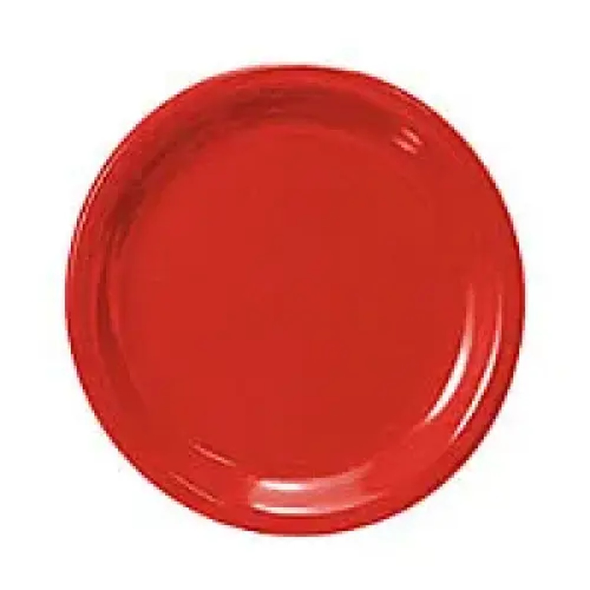 Thunder Group CR109PR 9-inch pure red narrow rim round melamine plate