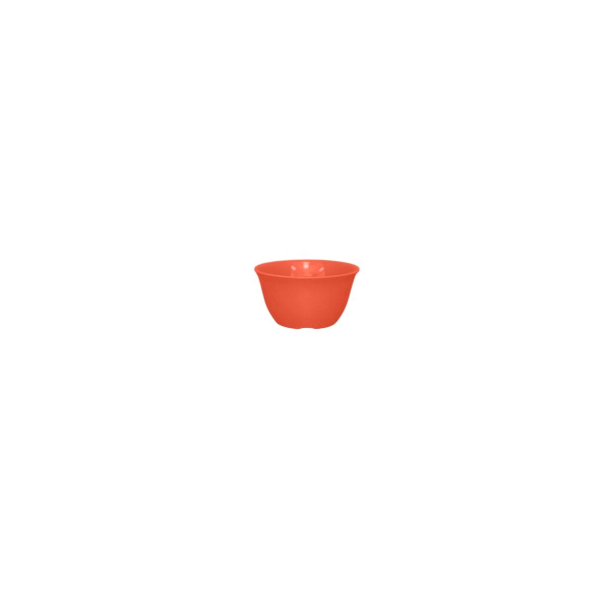 Thunder Group CR303RD orange melamine bouillon cup, overhead angled view showing interior