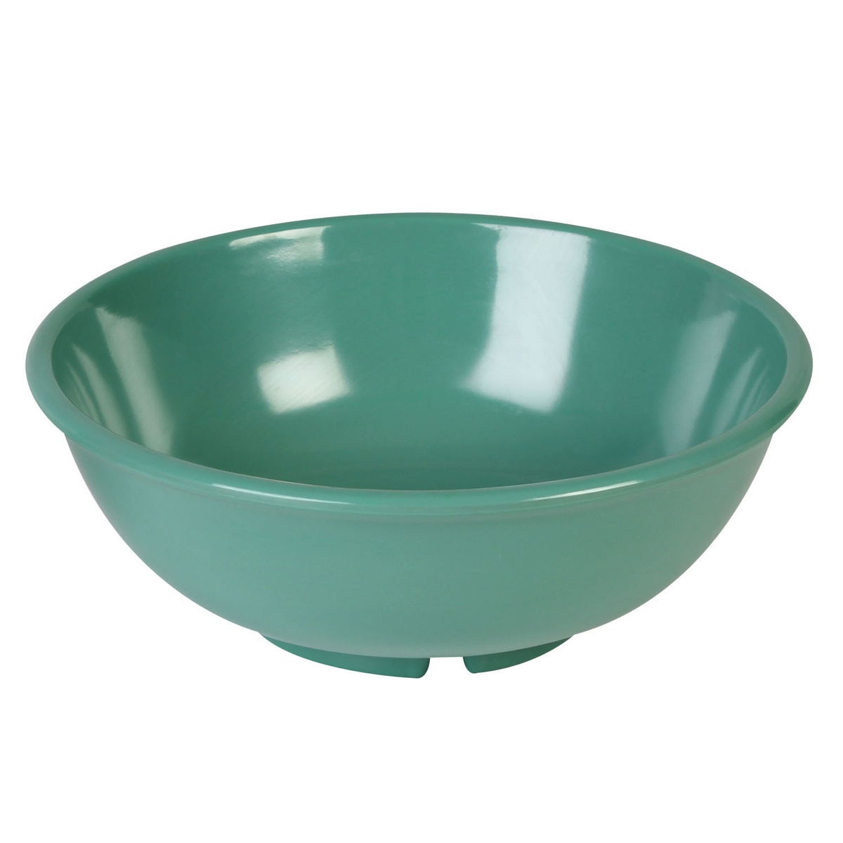 Thunder Group CR5807GR 32 oz green melamine salad bowl, angled interior view
