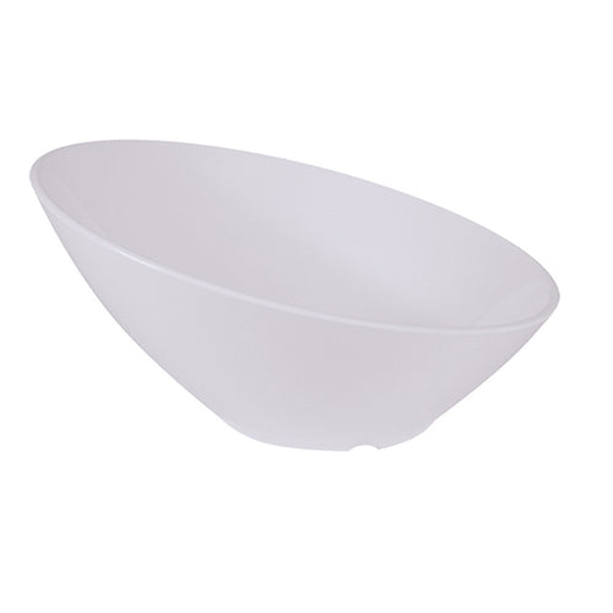 Thunder Group CR805W 16 oz white melamine classic cascading bowl with angled profile