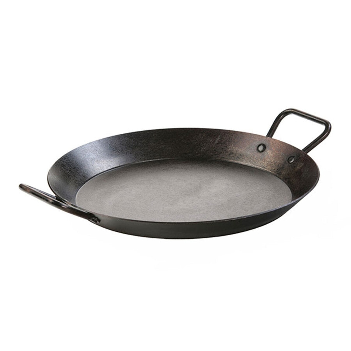 Lodge 15 inch carbon steel skillet with dual loop handles