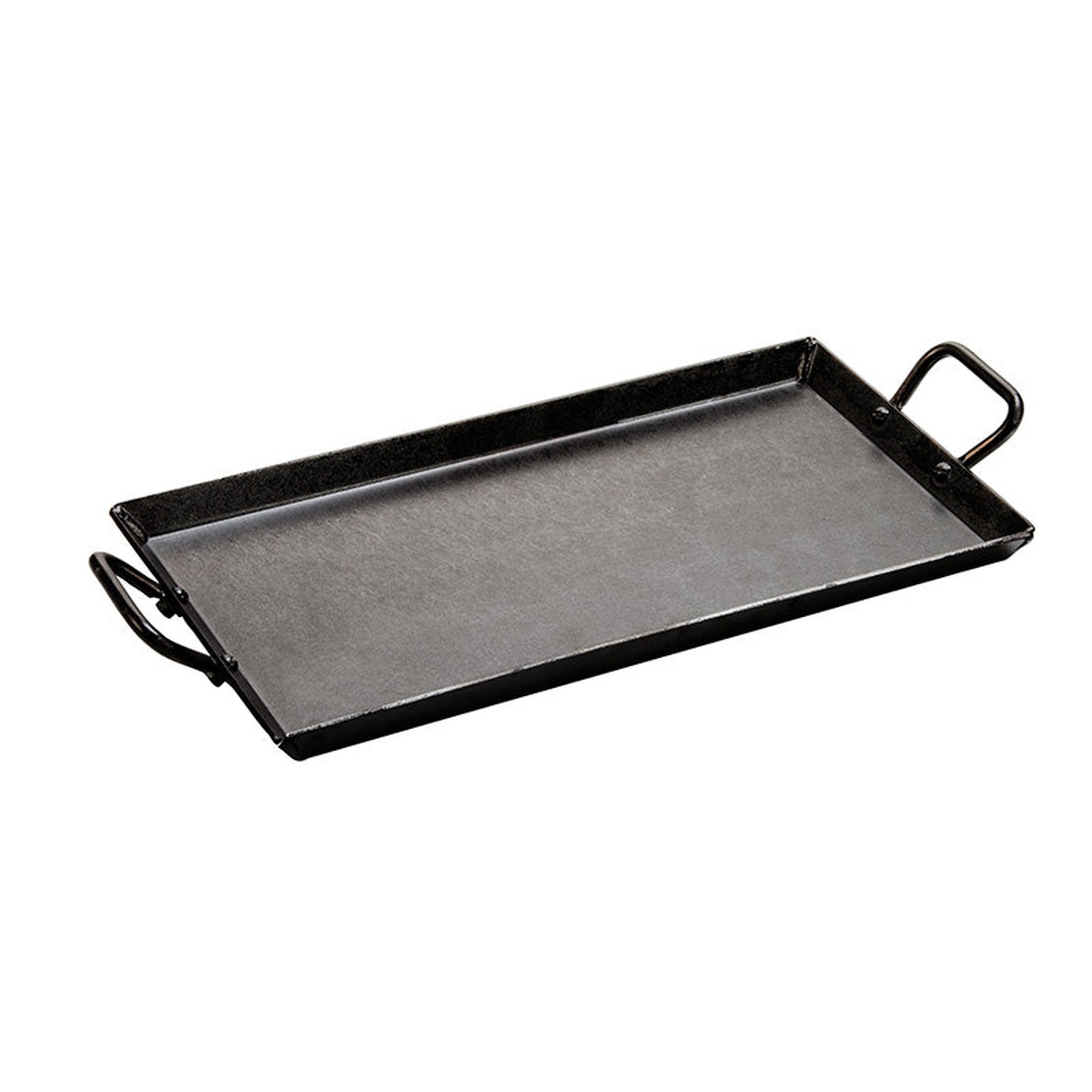 Lodge CRSGR18 rectangular carbon steel griddle with dual handles