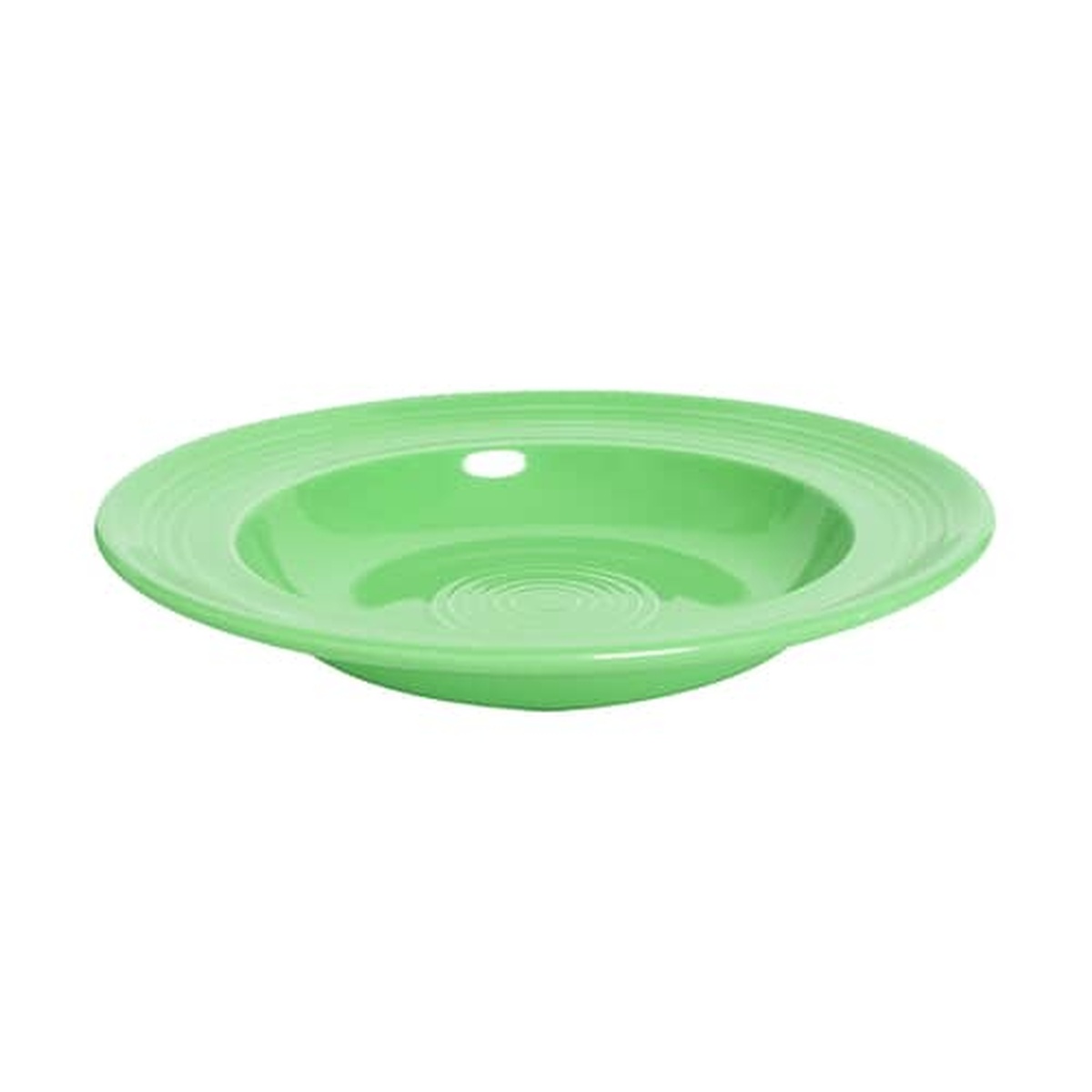 Tuxton CTD-090 12 oz round rimmed cilantro green ceramic soup bowl from the Concentrix series