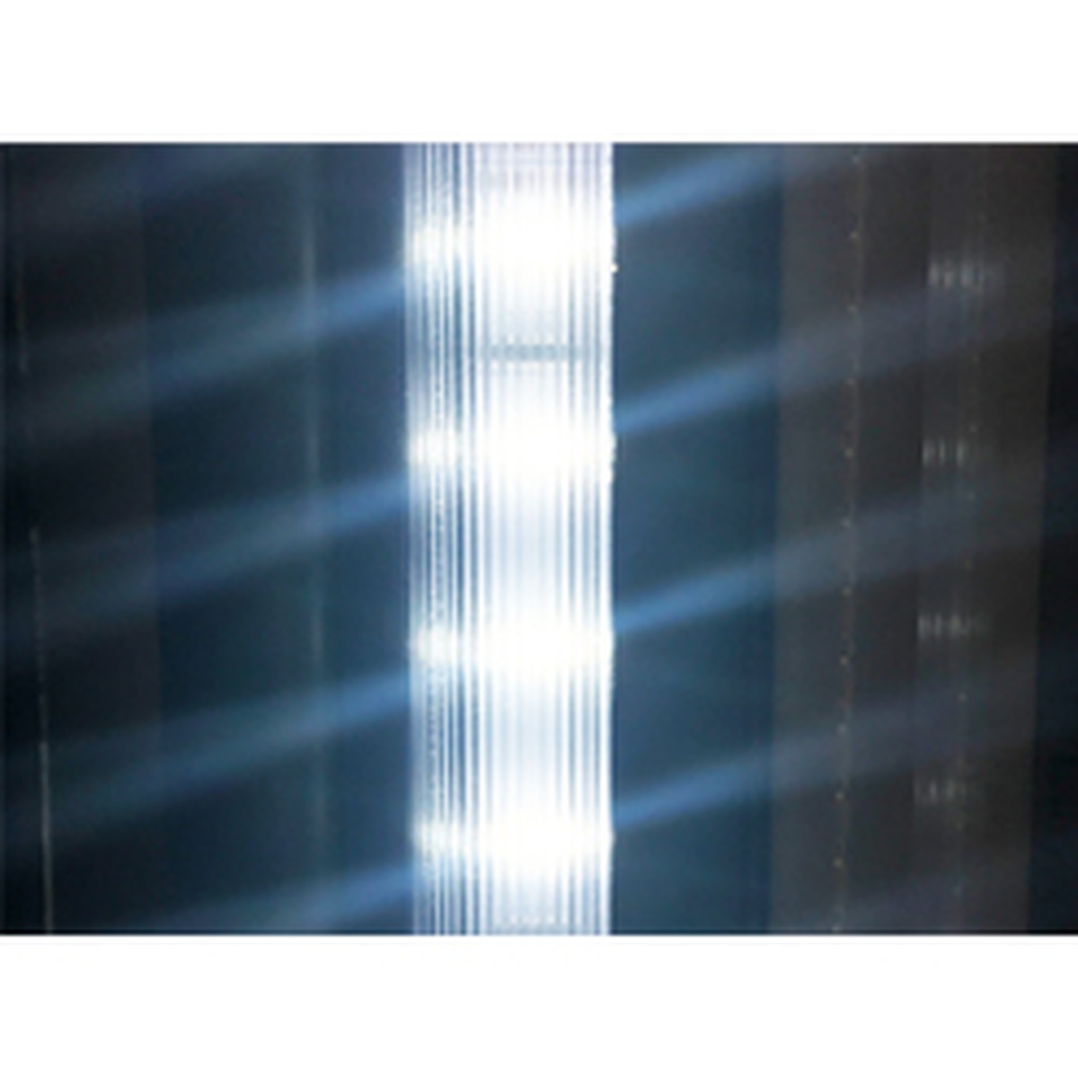 Close-up of vertical LED interior lighting inside the merchandiser