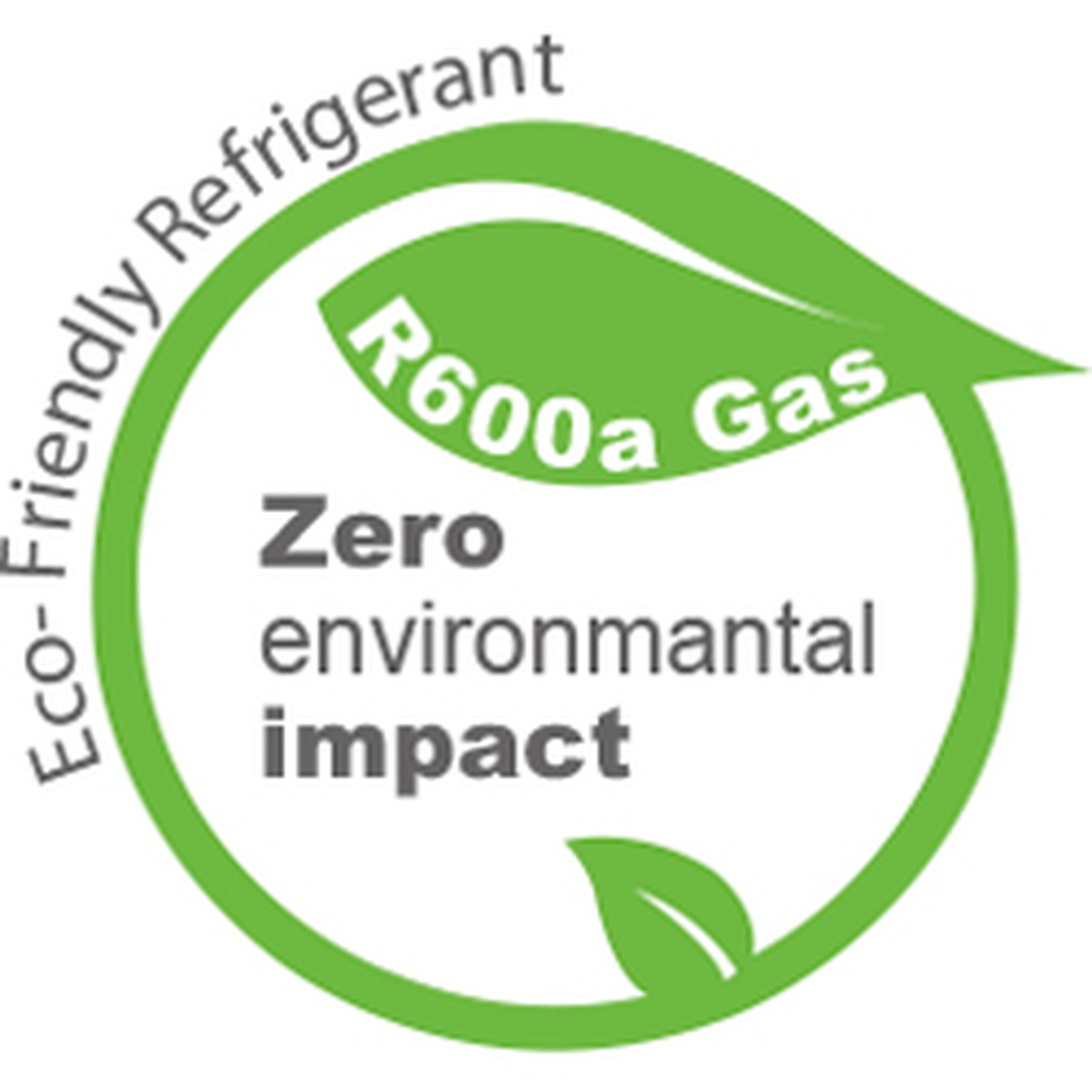 R600a refrigerant environmental impact label