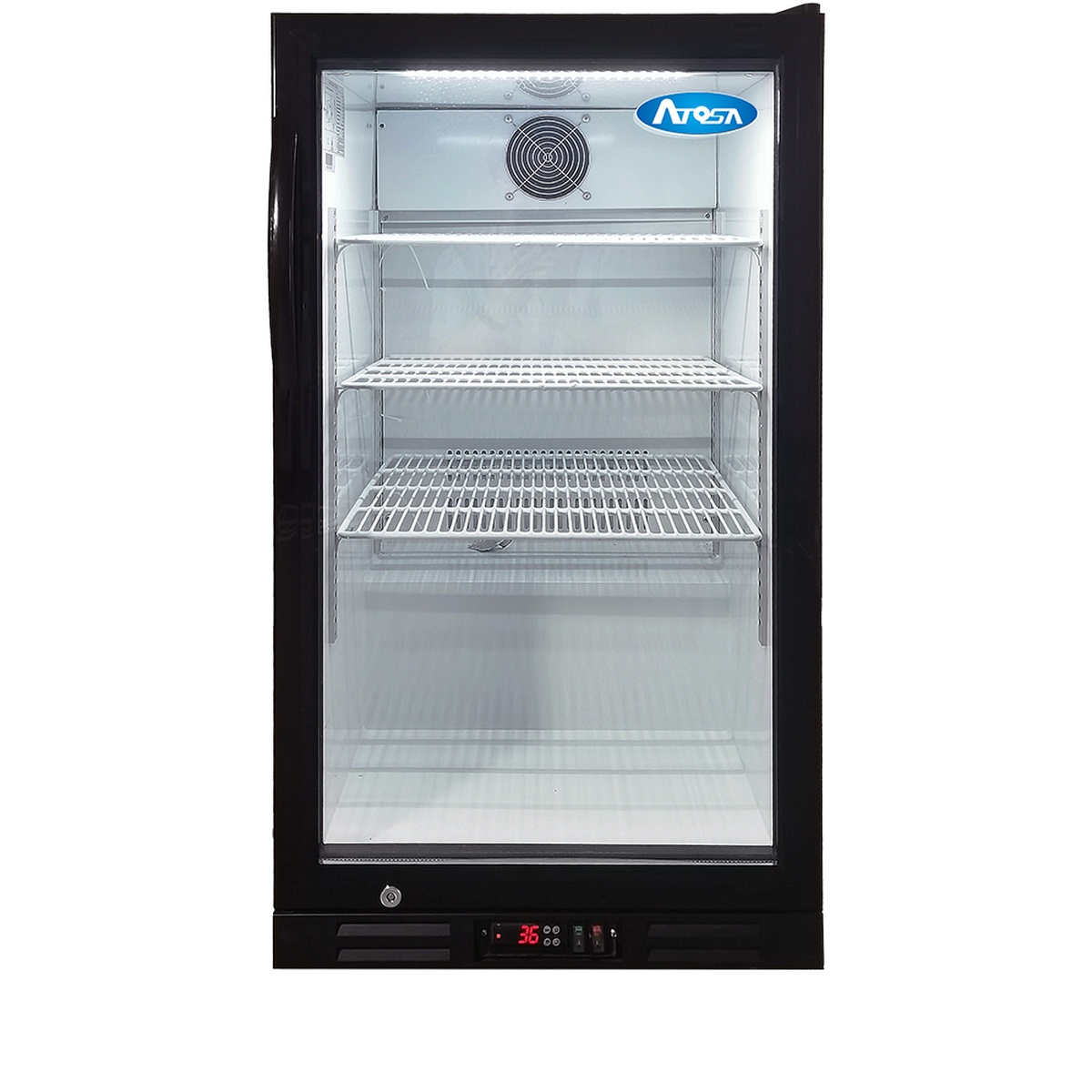 Atosa CTD-7T countertop glass door merchandiser refrigerator, front view