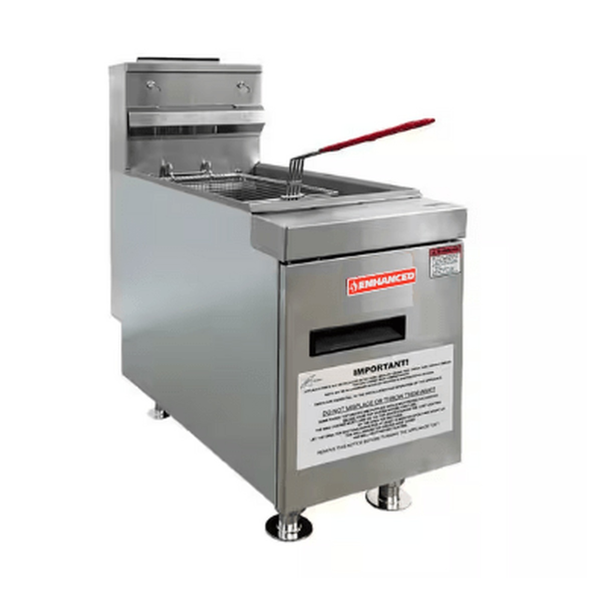 CTF-2-N Enhanced countertop natural gas fryer in stainless steel with fry basket