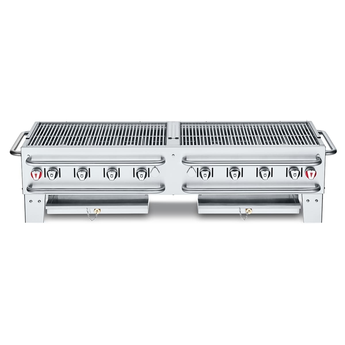 Crown Verity CV-PCB-60 stainless steel countertop propane outdoor grill, front view