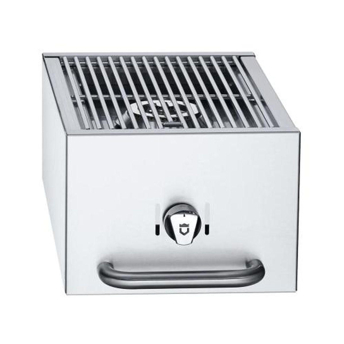 Crown Verity cart mounted side burner accessory, front view