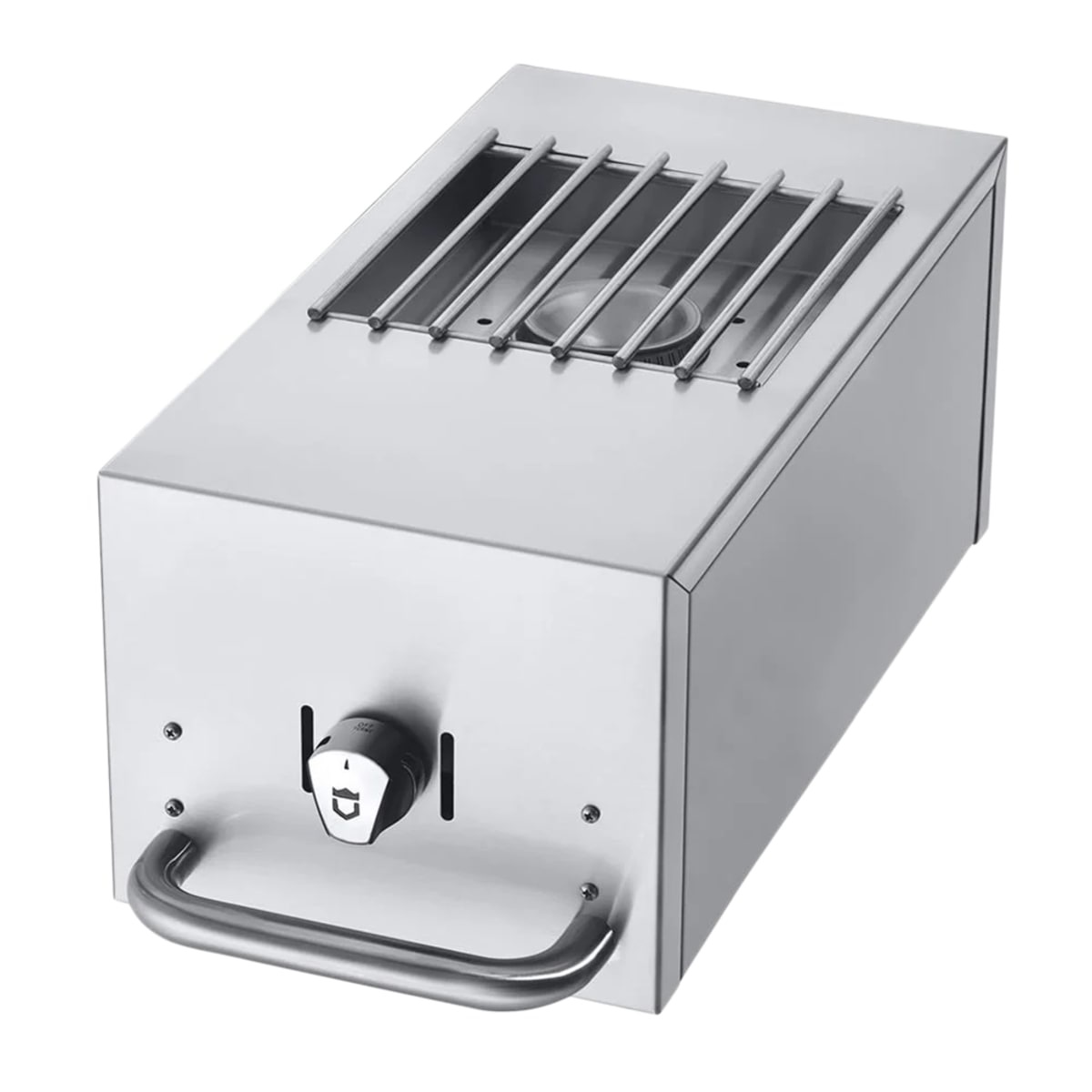 Crown Verity stainless steel cart mounted natural gas side burner