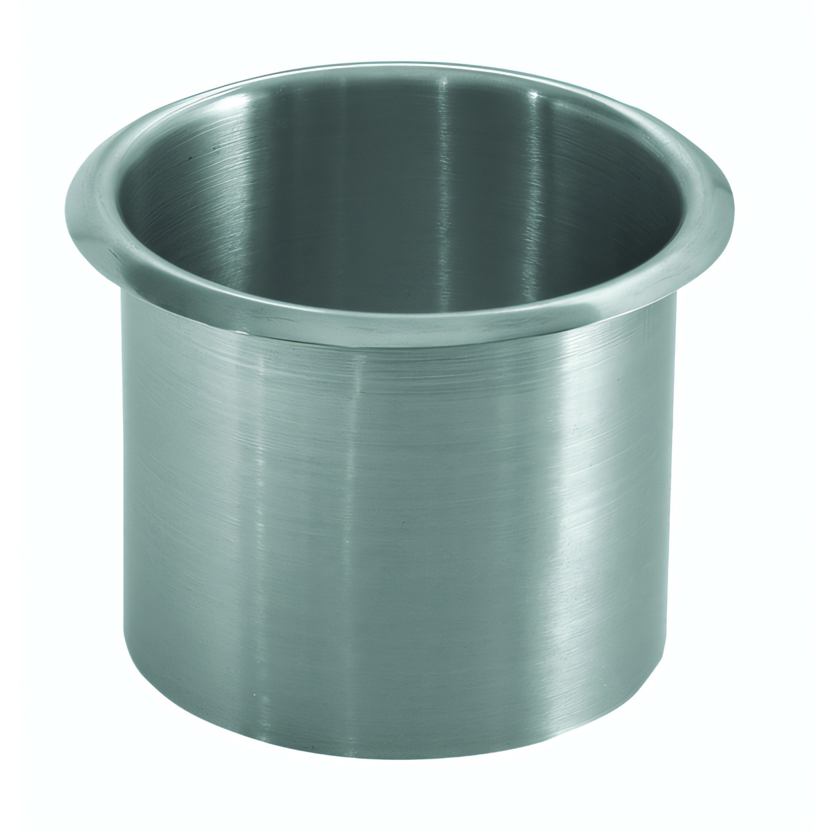 Krowne D-16 stainless steel open waste chute with flanged rim, product-only view