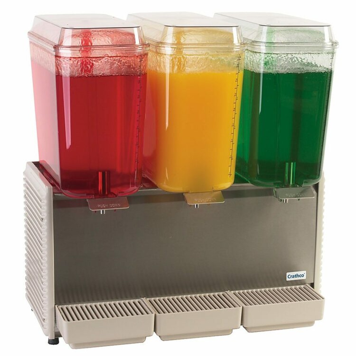 Crathco D35-4 triple-bowl refrigerated beverage dispenser