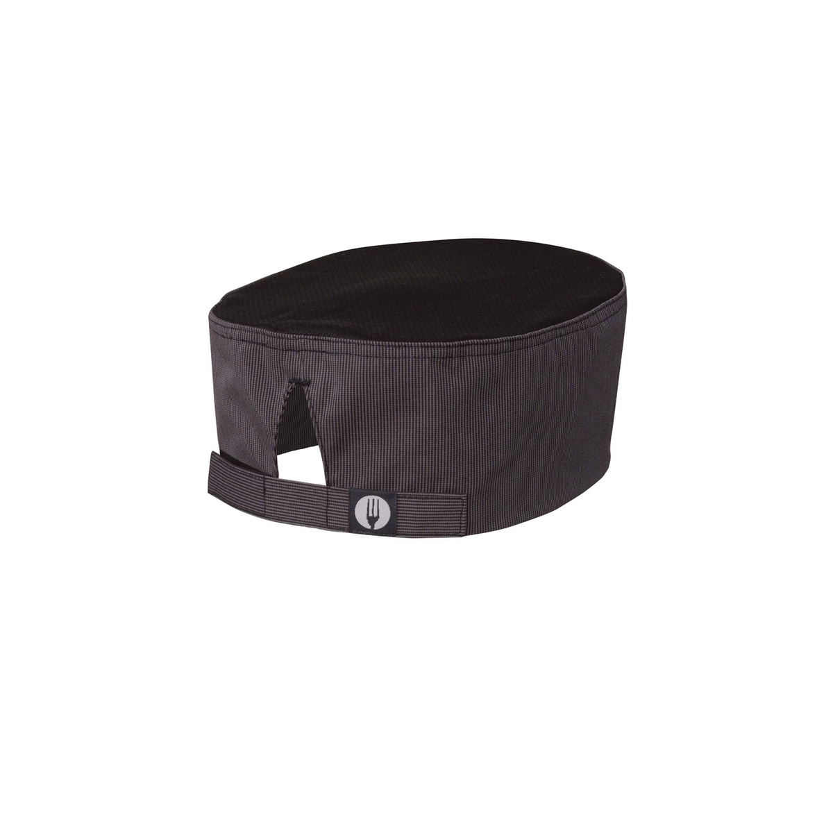 Chef Works DFCVDGY0 dark gray Cool Vent mesh top beanie with adjustable Velcro closure, shown on white background