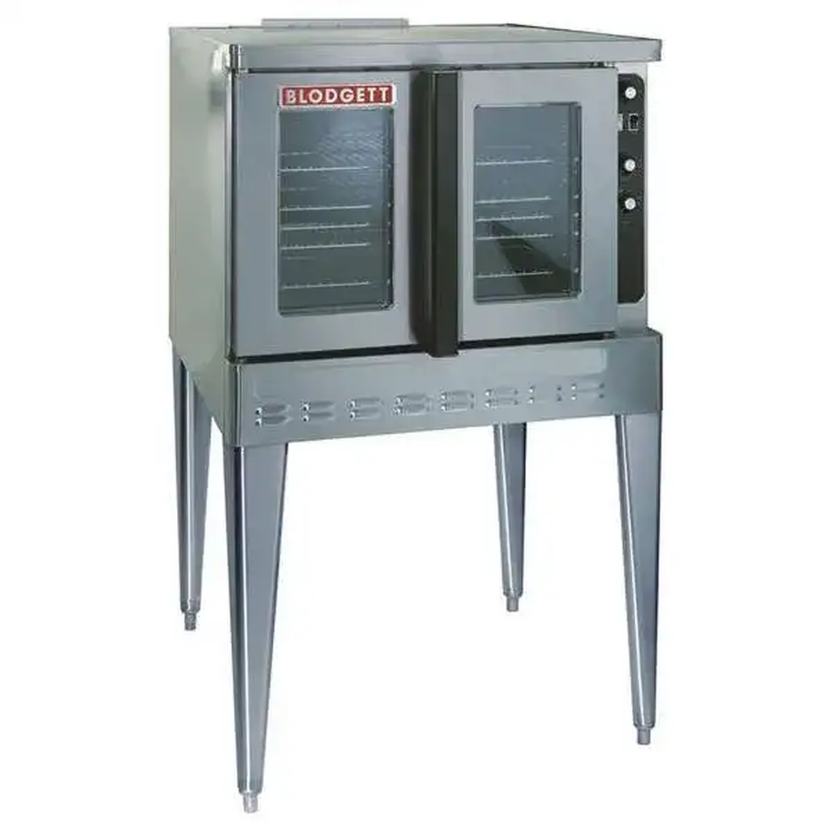 Blodgett DFG-100 SGL single-deck gas convection oven on legs with double glass doors