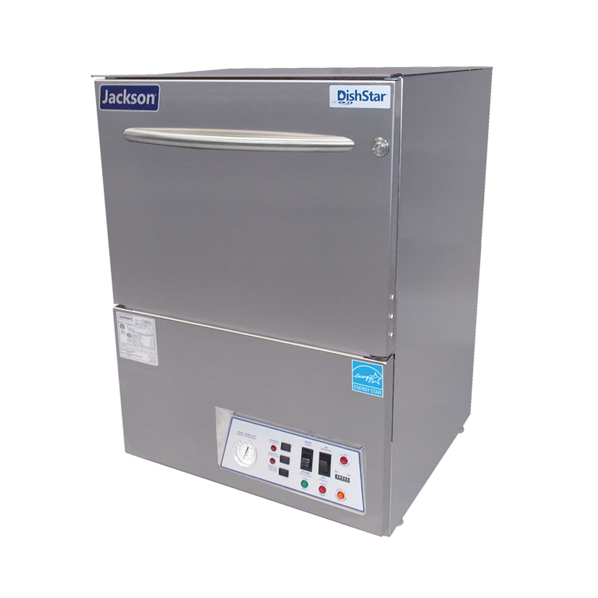 DishStar LT undercounter dishwasher angled view with control panel