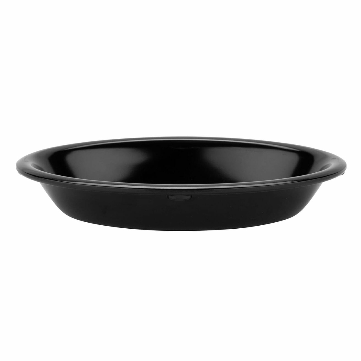 GET Enterprises DN-365 oval melamine side dish, side profile view showing 1-inch depth and sturdy base