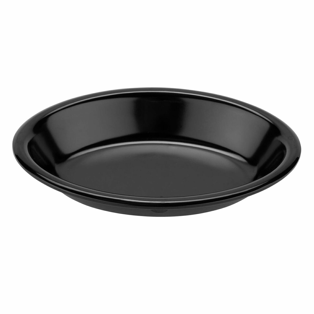GET Enterprises DN-365 oval melamine side dish, angled top view showing rimmed edge and shallow well