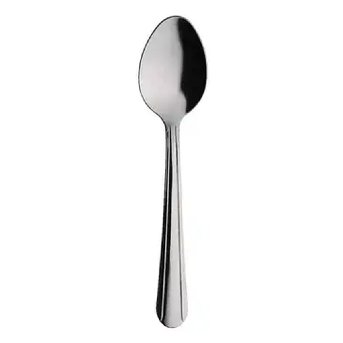 Libertyware DOM1 Dominion teaspoon in stainless steel with vibro finish, shown on white background