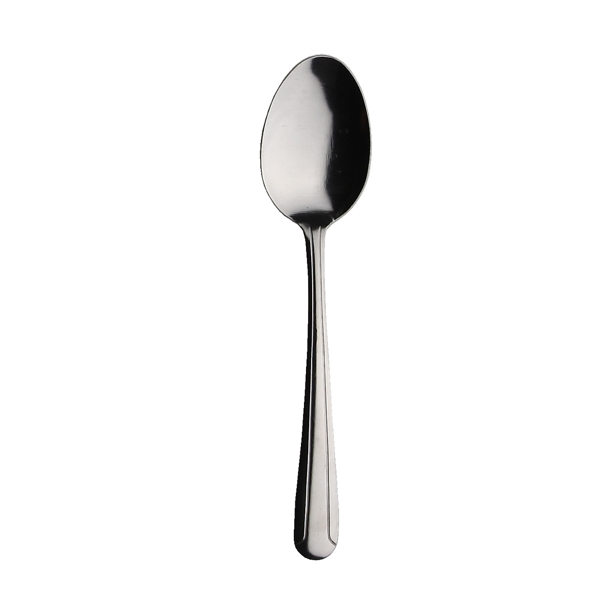 Libertyware Dominion Medium Weight Dessert Spoon, 7 inch, 18/0 stainless steel with vibro finish