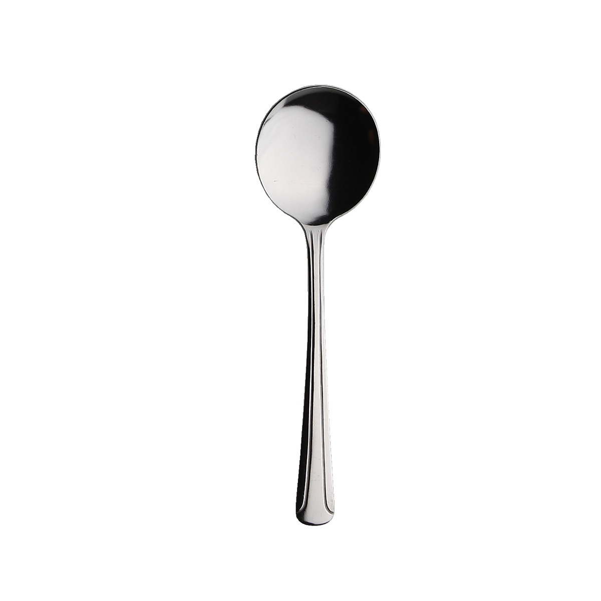 Libertyware DOM5 Dominion Medium Weight Bouillon Spoon, stainless steel with vibro finish