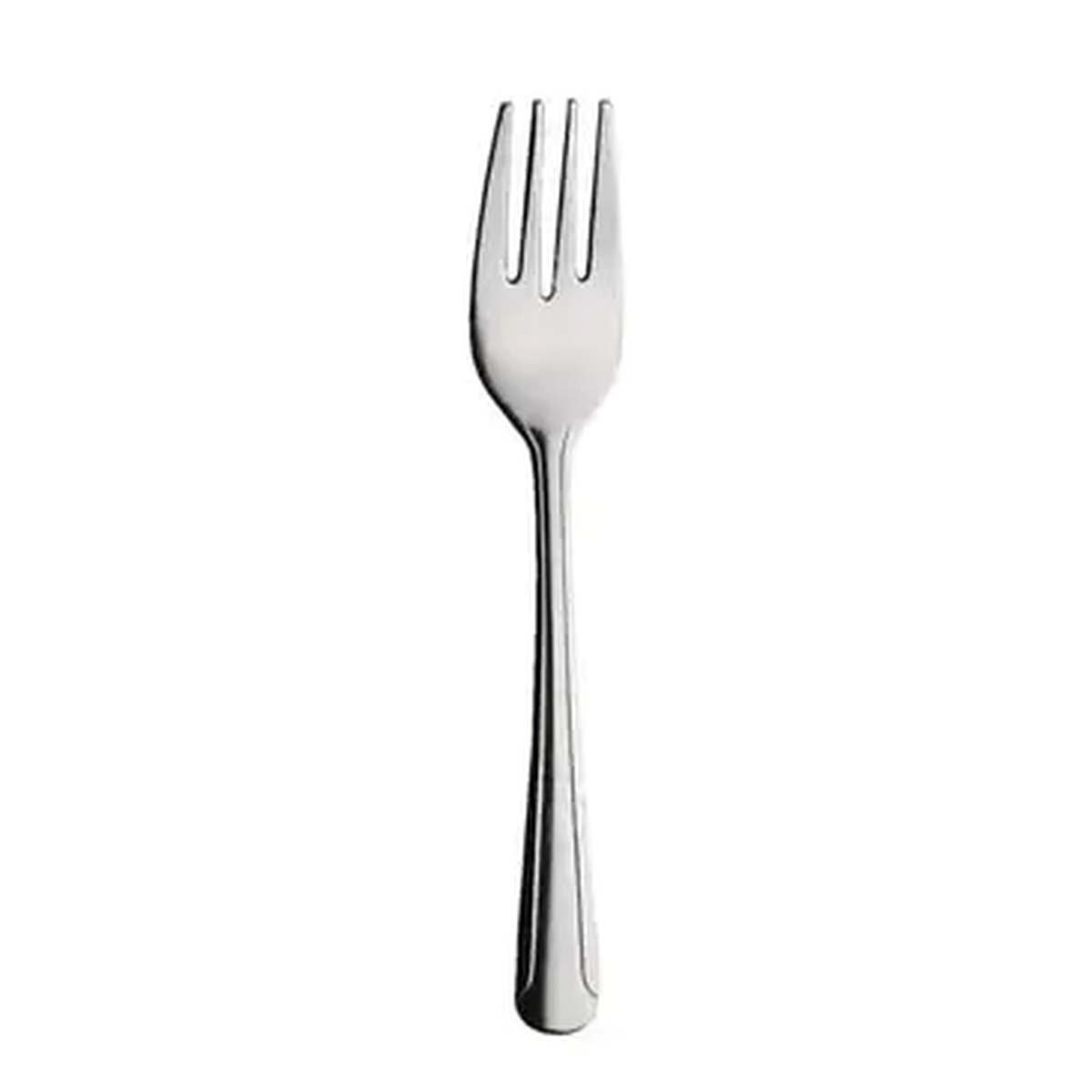 Libertyware DOM7 Dominion salad fork in 18/0 stainless steel with vibro finish, full length view