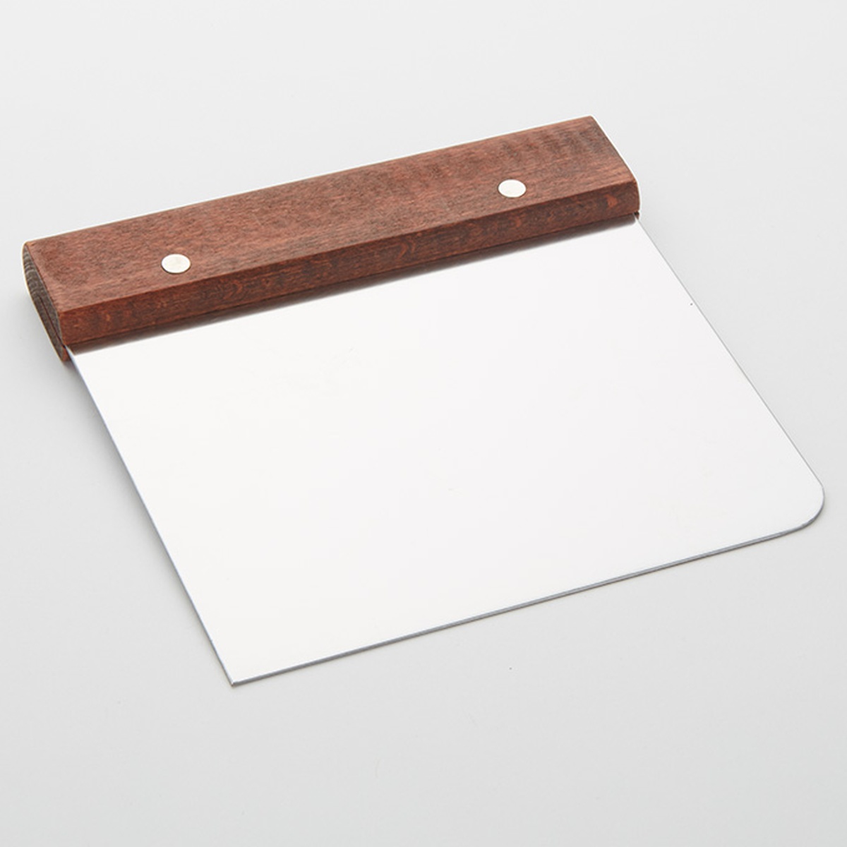 American Metalcraft DS6706 dough scraper with stainless steel blade and riveted wood handle