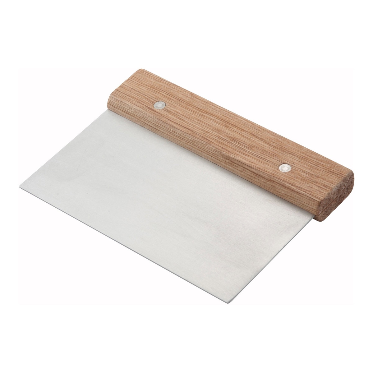 Winco DSC-3 dough scraper with stainless steel blade and wooden handle