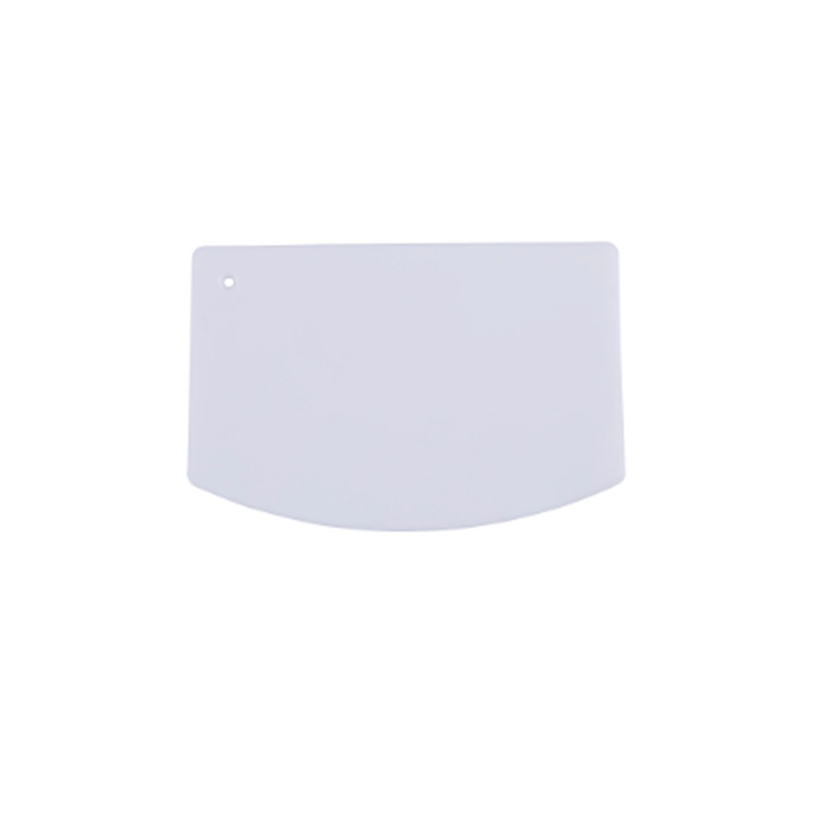 Cresco Resco DSP-5.5 white plastic dough scraper, 5-1/2 by 3-3/4 inches, curved bottom edge