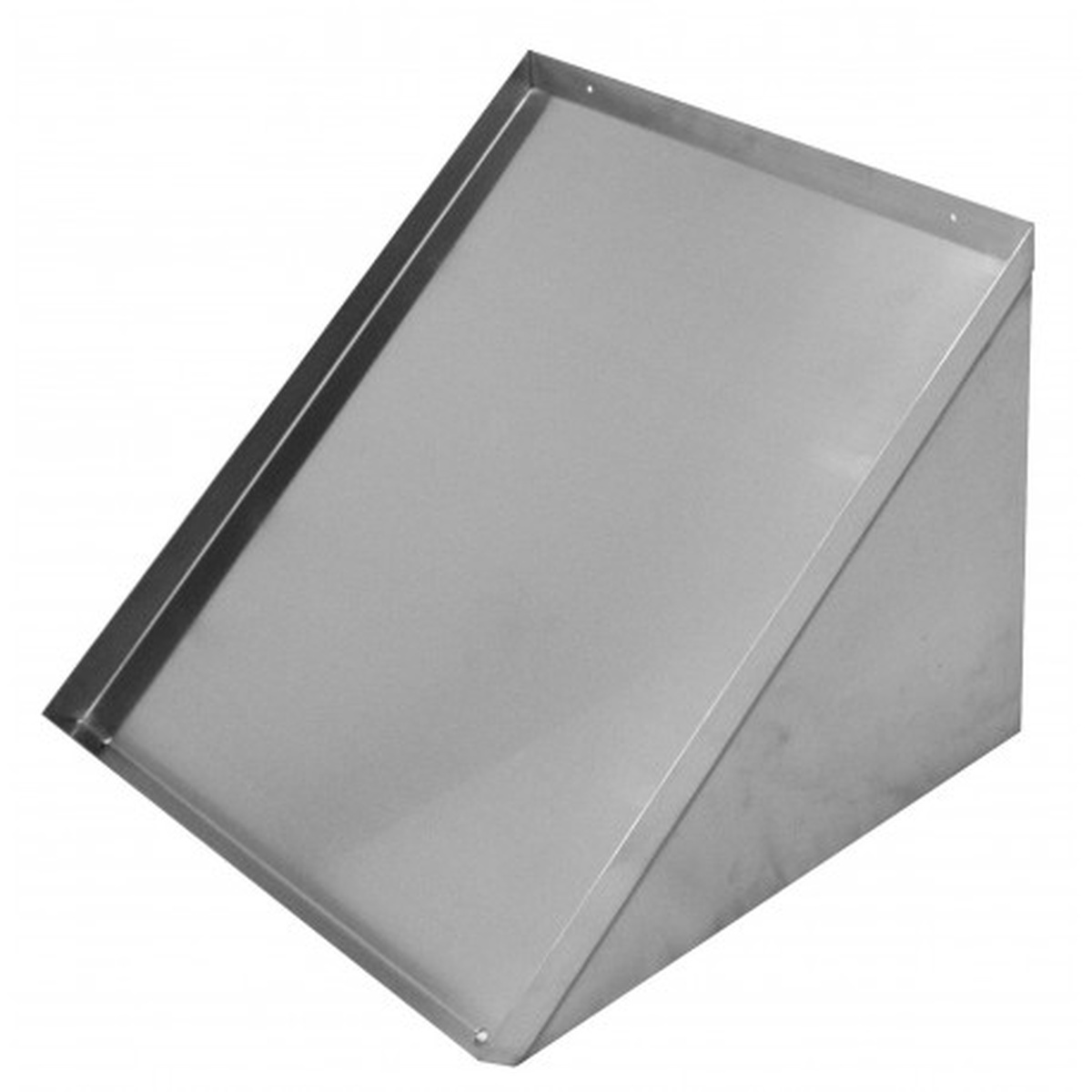 GSW USA DT-WS2442 wall-mounted slanted stainless steel glass rack shelf, angled view showing solid surface and triangular profile