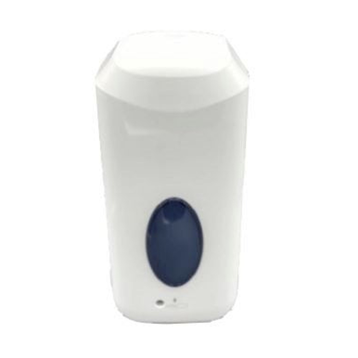 E-IHSD-1000 white automatic soap and sanitizer dispenser with blue oval sensor window
