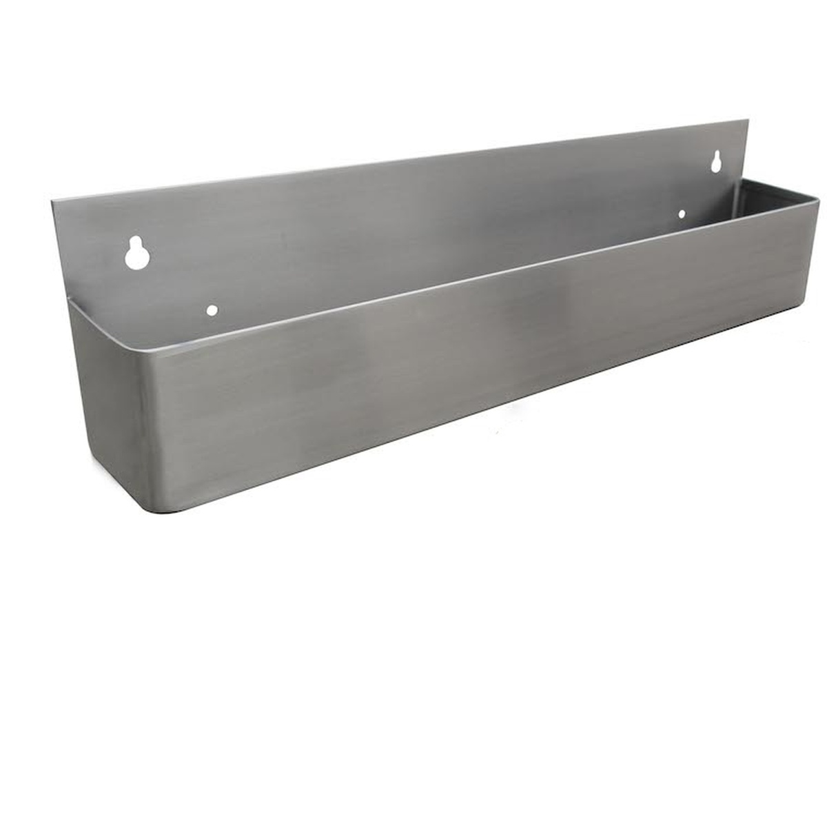 Enhanced SS E-SSR4-36A single speed rail in stainless steel, 4 inch by 36 inch by 6.5 inch, with keyhole wall-mount slots