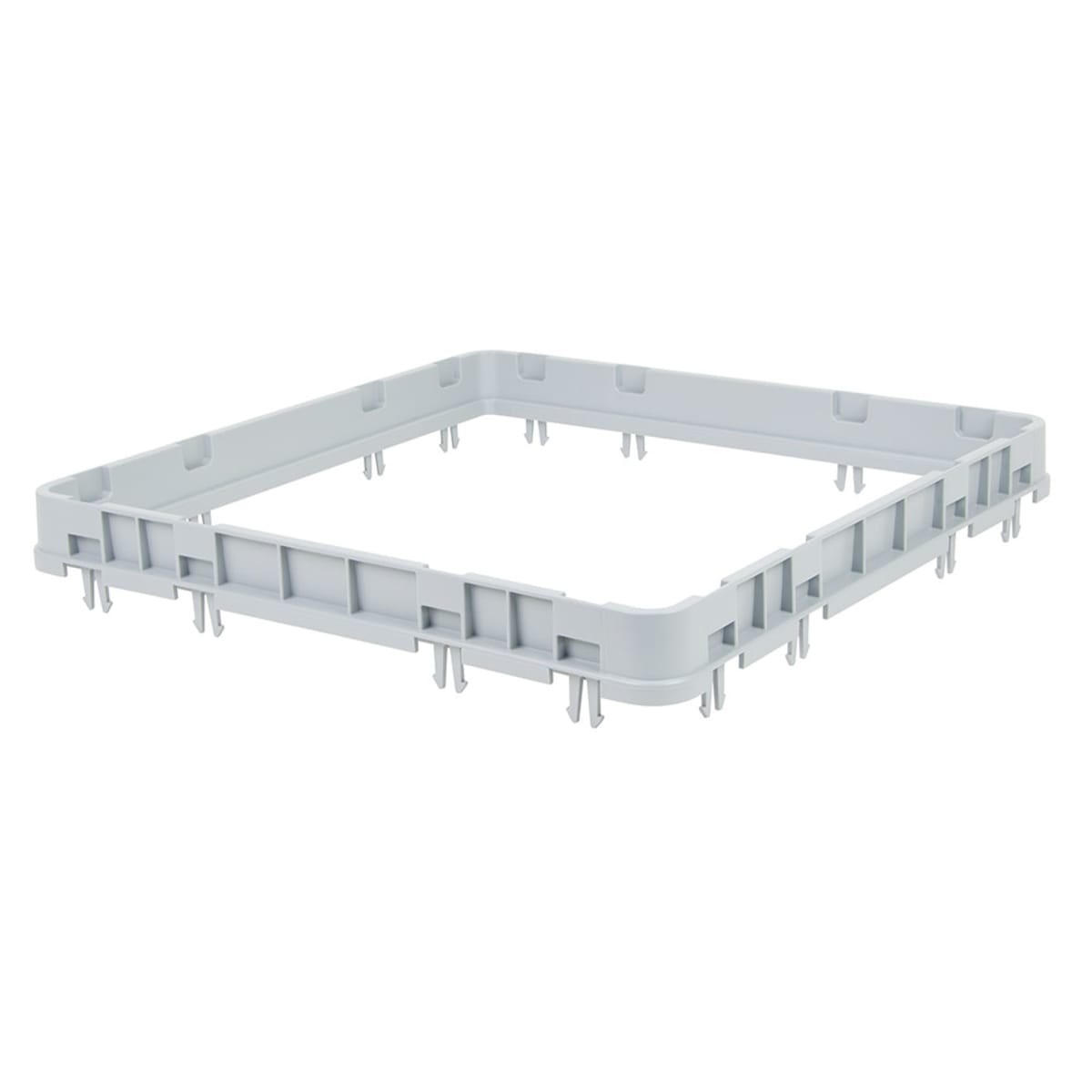 Cambro E3151 full-size open glass rack extender in soft gray