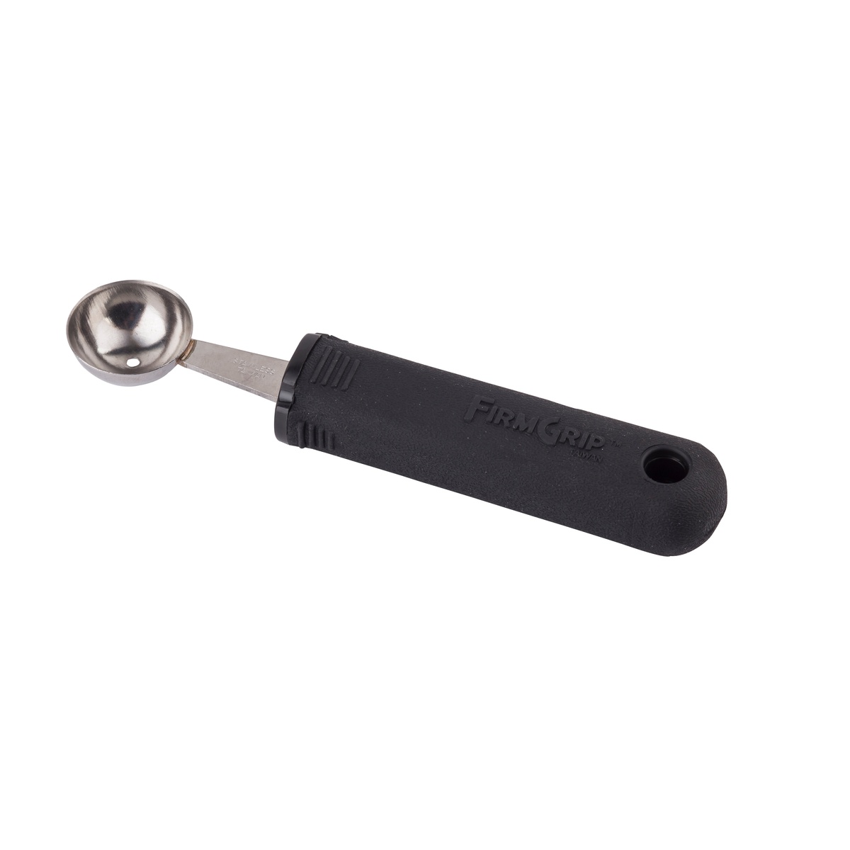 TableCraft E5605 Melon Baller with black ergonomic handle and stainless steel scoop