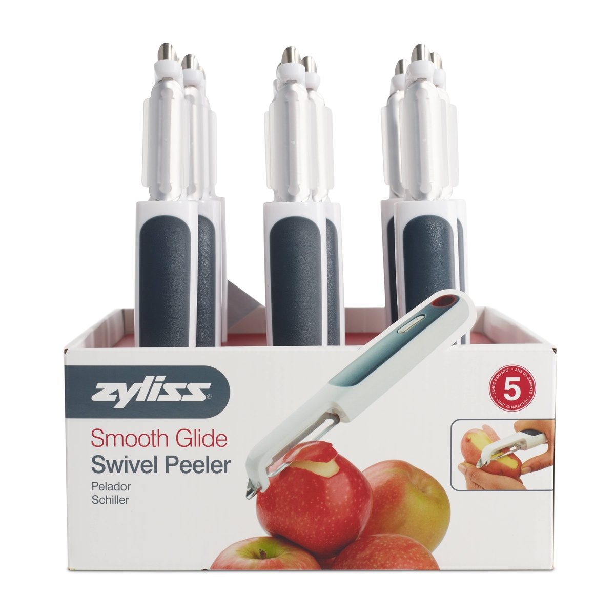 Zyliss Smooth Glide Swivel Peeler Counter Display Unit front view