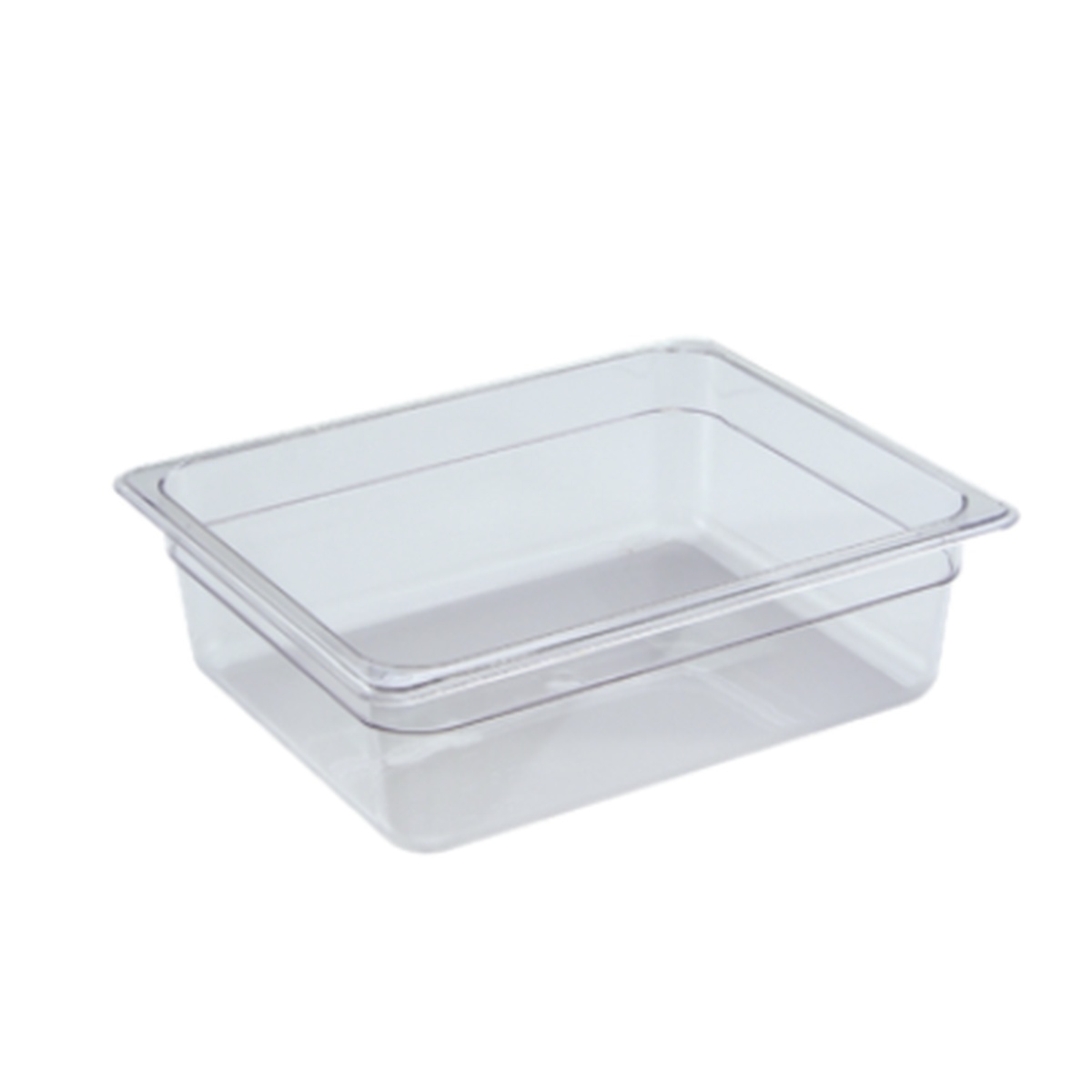 EFP24C Cresco Resco clear polycarbonate half-size food pan, 4-inch deep, plain white background