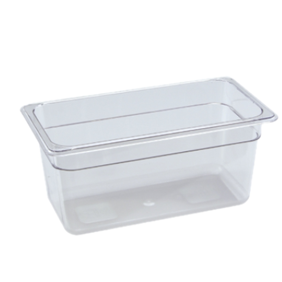 Clear 1/3 size 6 inch deep polycarbonate food insert pan