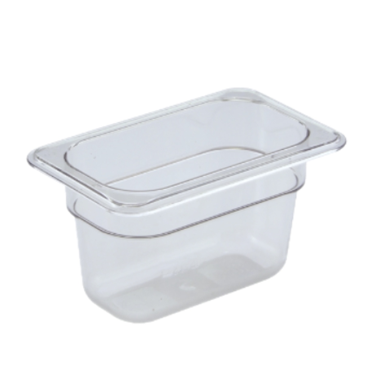 Cresco Resco EFP94C clear polycarbonate 1/9 size food insert pan, 4 inches deep