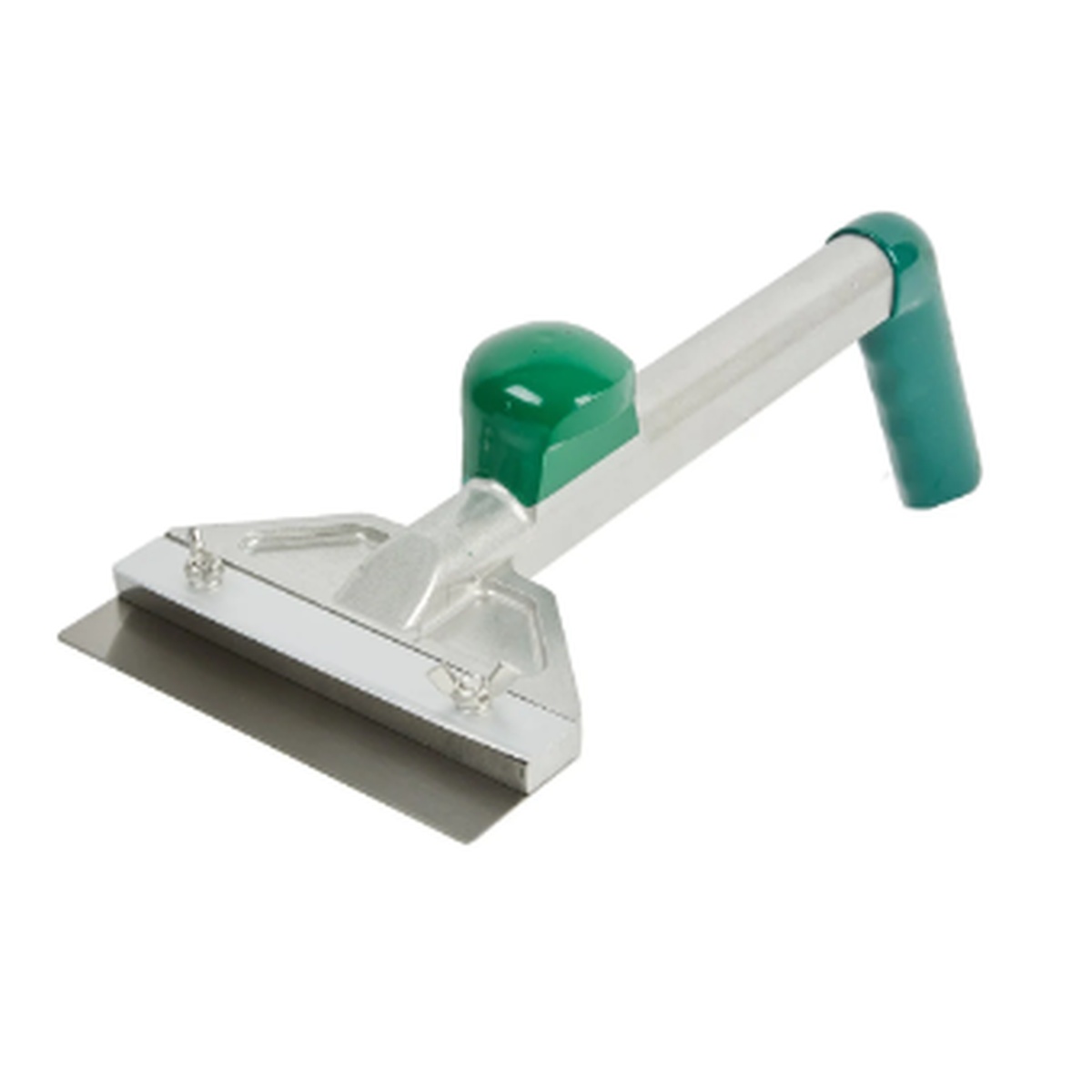 EGS-HD Cresco Resco heavy-duty grill scraper with green coated handle and metal scraping blade