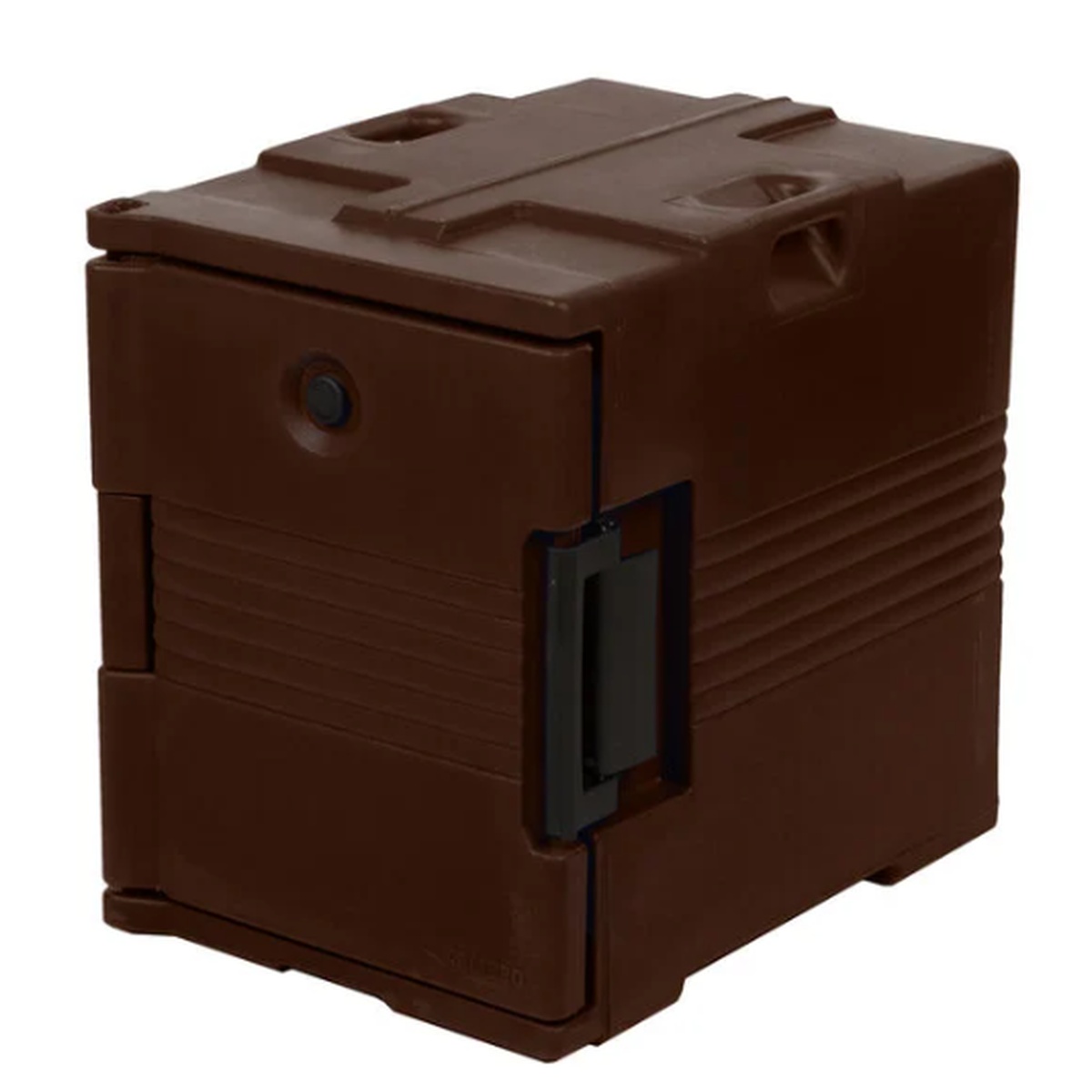 Cresco Resco EIFT-400BR full size brown polypropylene insulated food carrier with front-loading door and secure latch