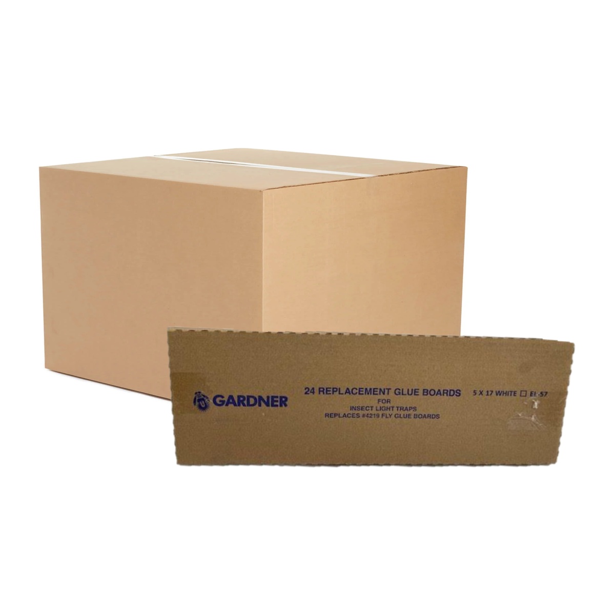 Gardner EL-57 case of 10 packs of 24 replacement glue boards with individual pack in front