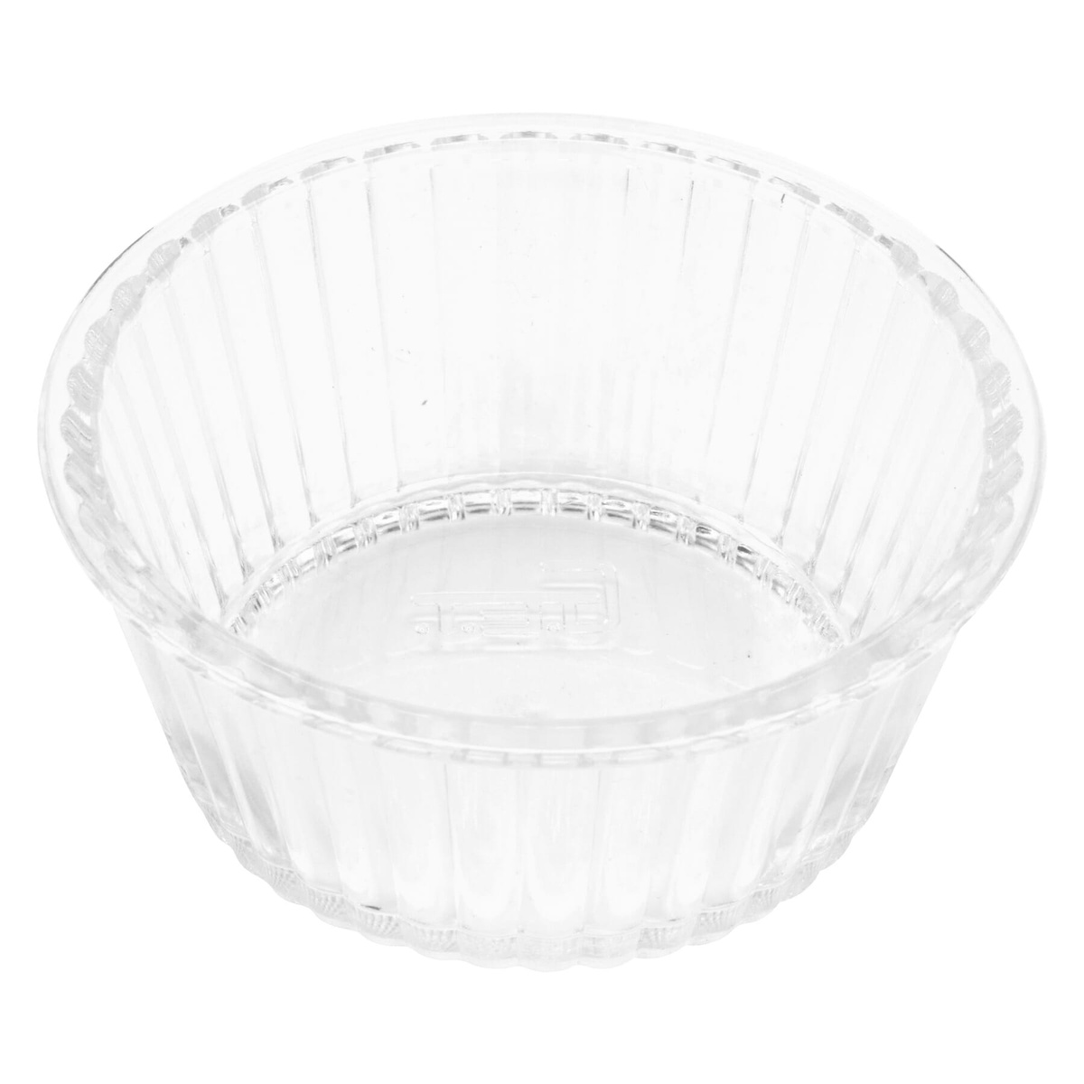 GET Enterprises ER-404-CL clear fluted ramekin angled top view