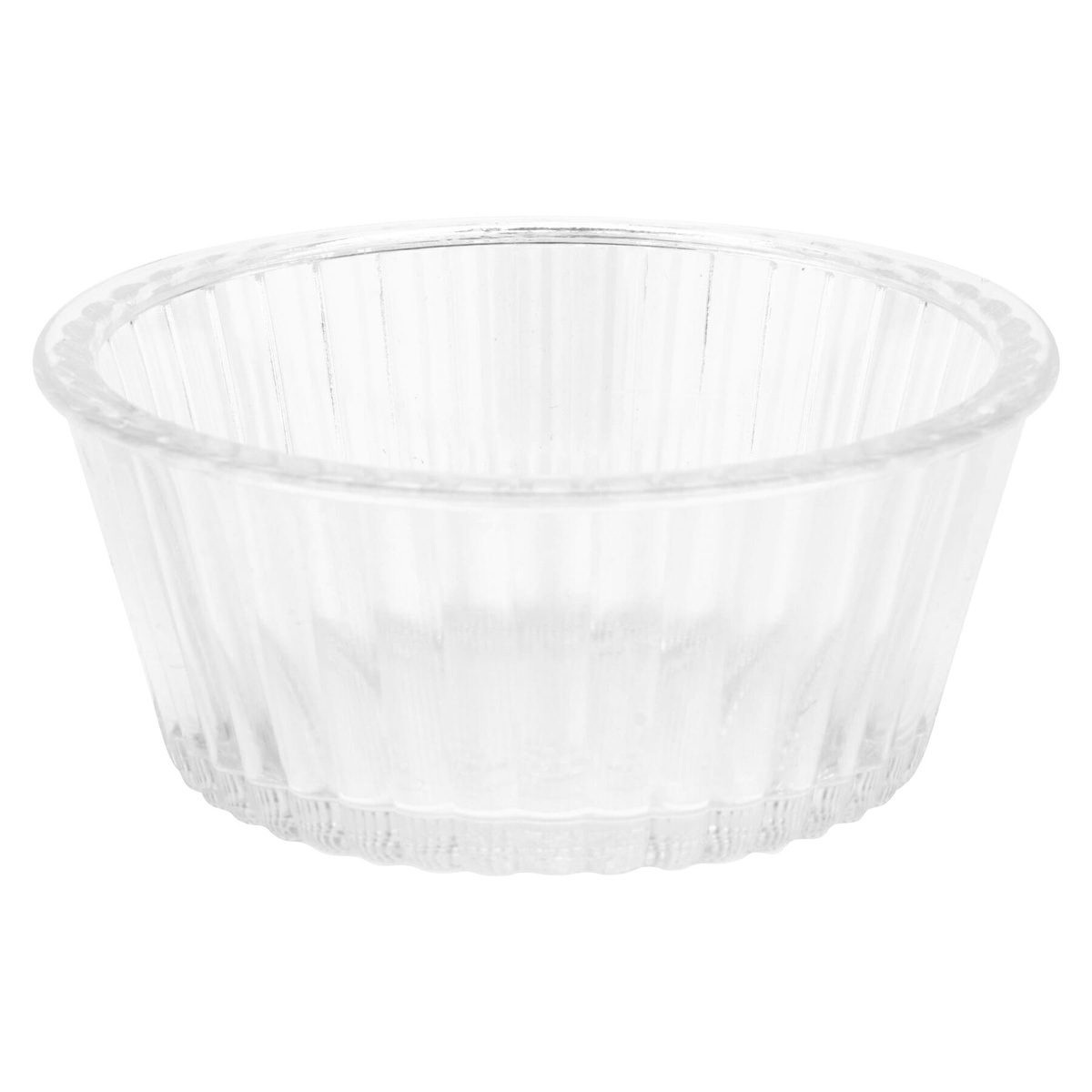 GET Enterprises ER-404-CL clear fluted ramekin side profile view