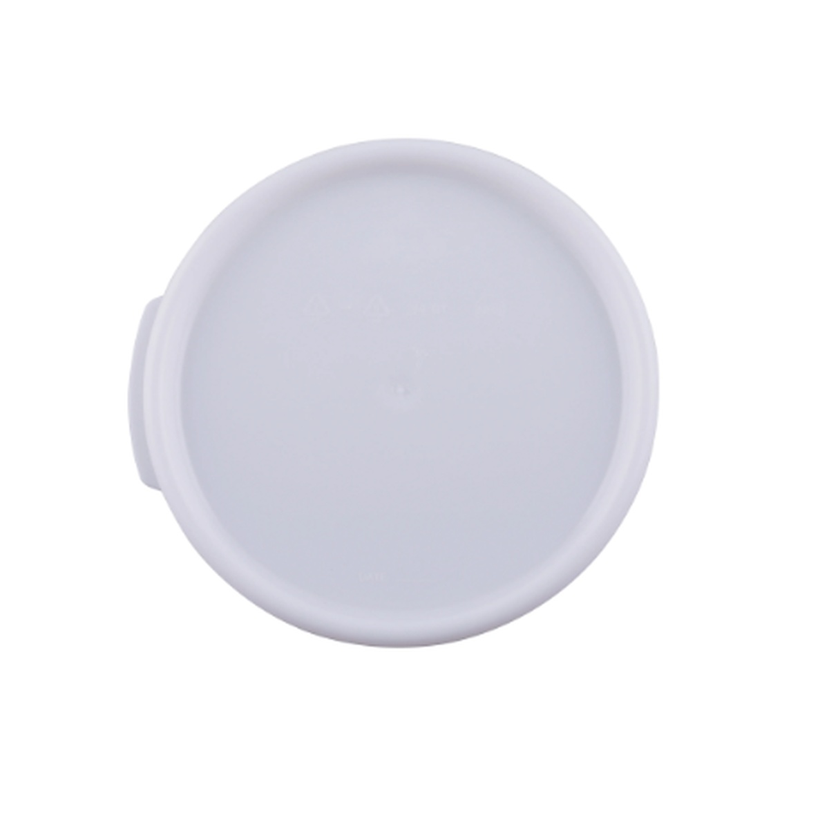 Cresco Resco ERCL24T translucent round lid for 2 and 4 qt round containers, top view