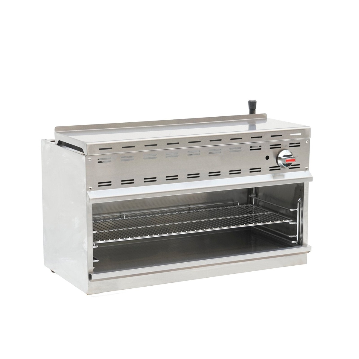 ERCM-36 Enhanced 36-inch stainless steel cheese melter with wire rack and front control knob