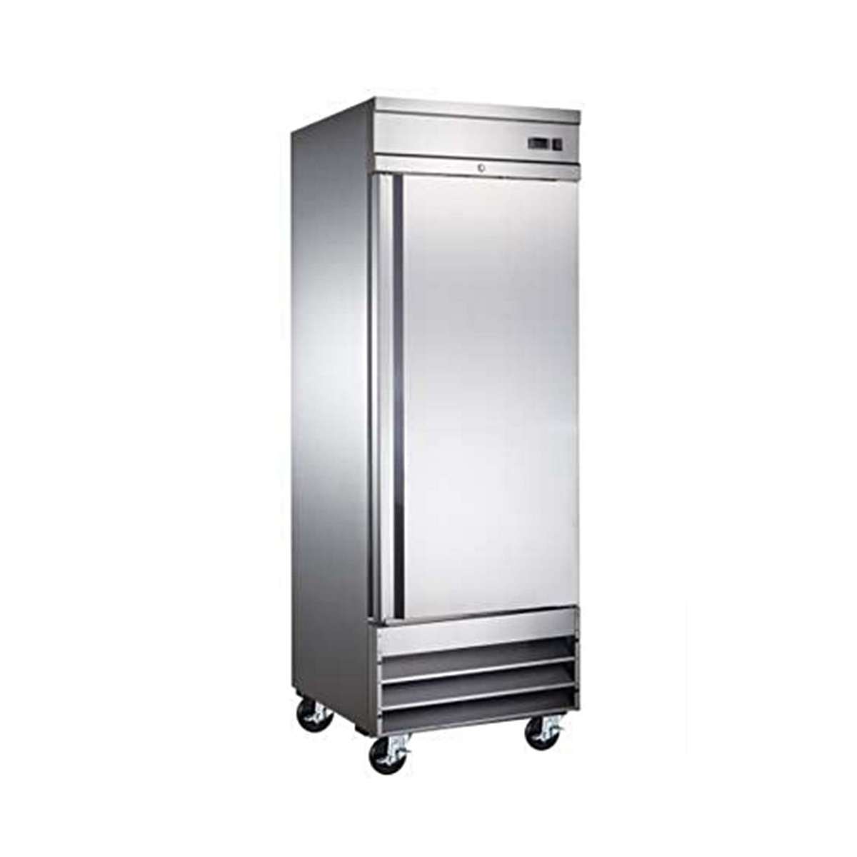 Enhanced Refrigeration ERS-23F-HC single solid door stainless steel reach-in freezer on casters