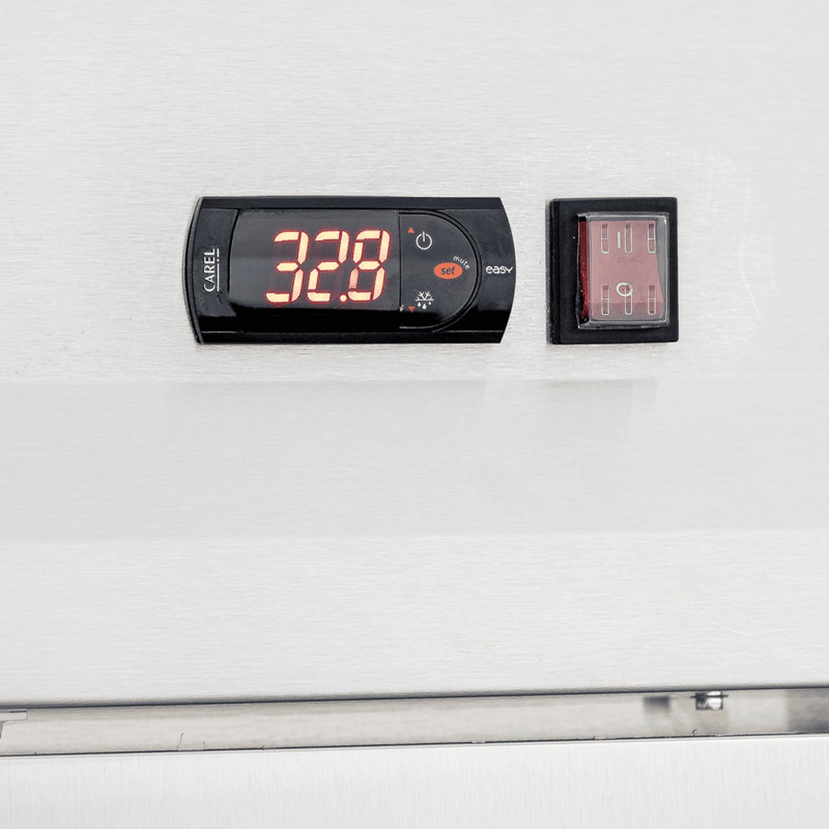 Digital temperature controller display on the Enhanced reach-in freezer