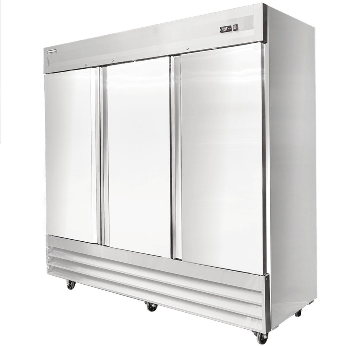 Enhanced Refrigeration ERS-72F-HC reach-in freezer, three solid doors, angled view